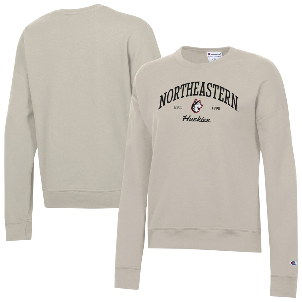  Northeastern Huskies Champion Women's Powerblend Pullover Sweatshirt - Oatmeal